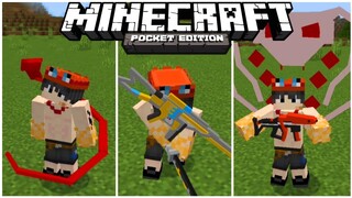 แจก+สอนลงแอดออนท่าเต้นฟีฟายโครตเจ๋ง!! มีท่าเยอะและสวยมาก Minecraft pe 1.19 Addons EmoteEvo FreeFire