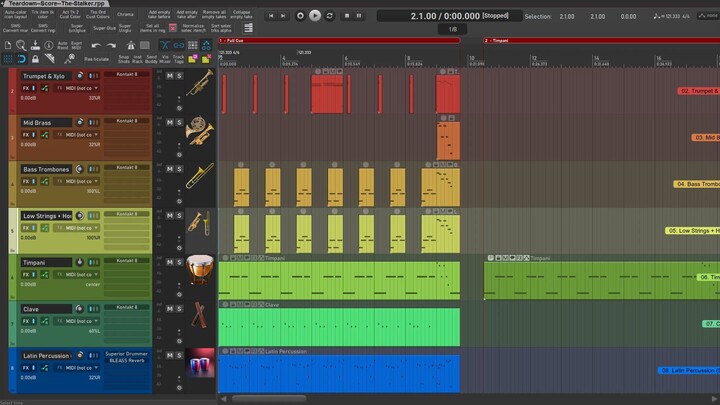 Teardown of Cue 24 - "The Stalker" (Score of aborted Colombian film) [TURN ON CAPTIONS!]