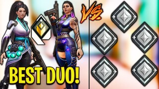 Valorant: 2 Dynamic Duo Radiant VS 5 Silver Players! - [CRAZY Top500 SYNERGY]