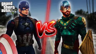 GTA 5 - Soldier Boy vs Captain America | The Boys vs MCU