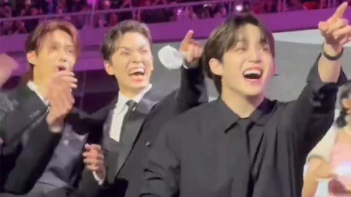 240106 เวทีรางวัลแผ่นเสียงทองคำ ปฏิกิริยาของไอดอลต่อ SEVENTEEN BSS