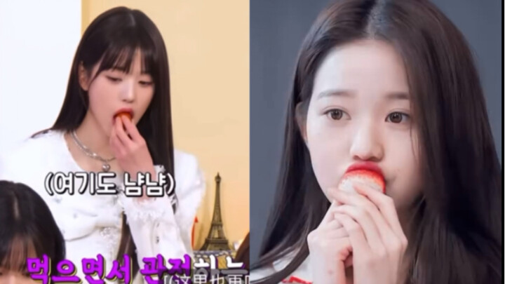 [Zhang Yuanying] In 2024, he’s eating strawberries on a variety show, and in 2022, he’s eating them 
