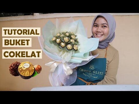 TUTORIAL BUKET COKELAT FERRERO MUDAH | CHOCO GLITZ FLORIST