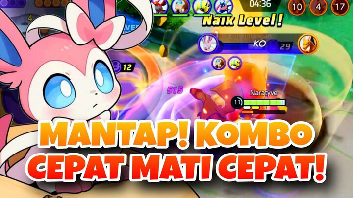 KOMBO CEPAT MATI CEPAT! SYLVEON MENGGILA! - Pokemon Unite Moments