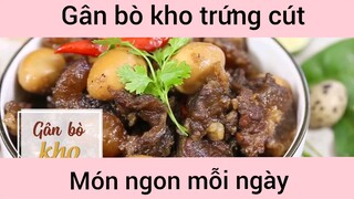 Gân bò kho trứng cút