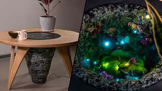 🤯Coffee Table with Leviathan from Subnautica [Below Zero/Diorama/Resin art/Sculpture]