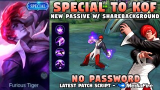 New Chou Special To KOF Skin Script No Password | Chou Iori Yagami Skin Script | Mobile Legends