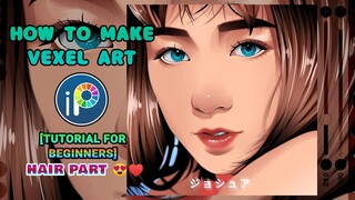 VEXEL ART TUTORIAL USING IBISPAINTX [HAIR TUTORIAL] | TUTORIAL FOR BEGINNERS | PART IV