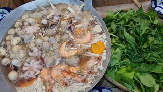 Rau nhà trồng. Lẩu nấm hải sản - Bin Đen Miền Tây # 143