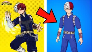 Review of Todoroki skin in Fortnite! New collab with My Hero Academia