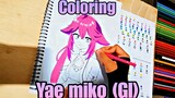Coloring YAE MIKO [Ghensin Impact] #FAMTHR