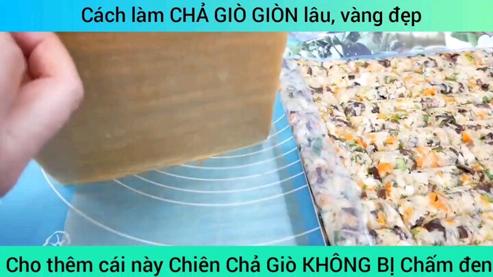 cách làm chả giò ò giòn lâu vàng đẹp