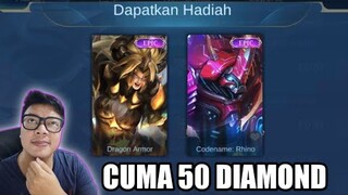 SKIN EPIK INI CUMA PAKE 50 DIAMOND ! MOONTON LANGSUNG RUGI