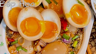 Trứng ngâm tương/Mayak eggs_Làm trứng ngâm tương thơm ngon không tanh,cách luộc trứng lòng đào chuẩn