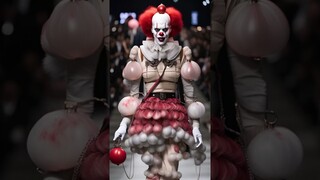 Pennywise Fashion Show AI catwalk #aiartwork #aifashionshow #horrorshorts #pennywise #creepy