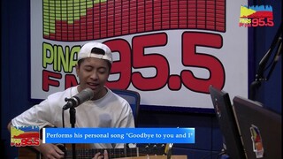 Justin Vasquez performs his personal song