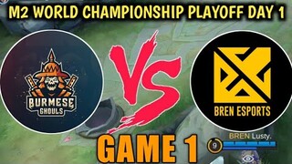 Burmese Ghouls Vs Bren Esports Game 1 - Philippines VS Myanmar