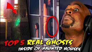 TOP 5 Real Ghosts Caught on Camera At Haunted Houses REACTION!