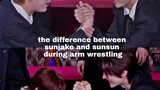 diferrence between Sunjake and Sunsun #ArmsWrestling
