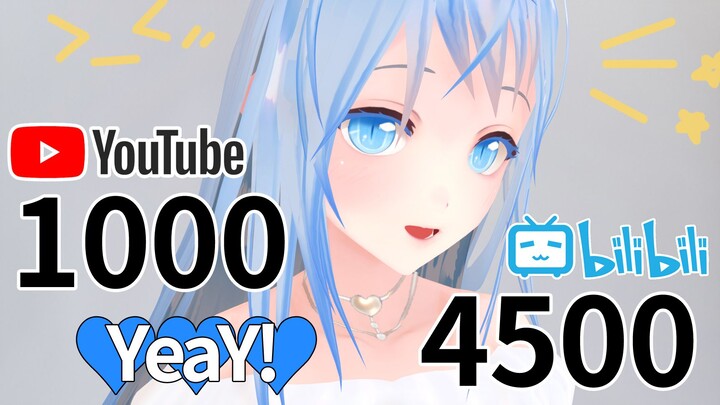 Bilibili 4500! Achievement Congratulations Video-Virtual YOUTUBER Leia