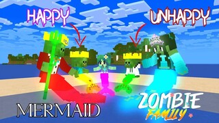 Monster School : Unhappy MERMAID And Happy MERMAID Zombie & Cute Girls - Minecraft Animation