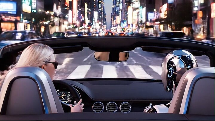 Luxury Car Meets the Future: AI Robot in NYC