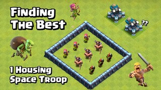 Barbarian VS Archer VS Goblin | Finding The Best 1 Housing Space Troop | Clash of Clans