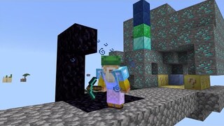 Minecraft / A Skyblock And Luck Block Challenge | Lucky Skyblock Challenge By Fall Studios Part 1