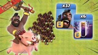 Siêu phẩm MASS HOG + BAT SPELL Khiến cả THẾ GIỚI Thán phục Clash of clans | Queso Cup Golden Edition