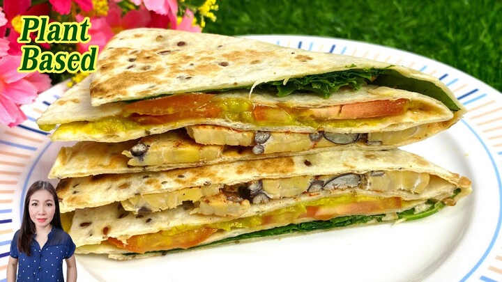 แซนวิช ตอติญ่า Tortillas Sandwich | Vegan #PlantBased