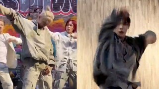 หวังเฉินยี่คัฟเวอร์เพลง "Backdown" โดยใช้เวอร์ชัน P1Harmony บนหน้าจอเดียวกันเพื่อเปรียบเทียบ การเต้น