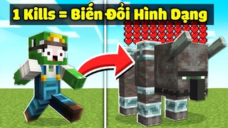 Minecraft Bedwars, Nhưng Tiêu Diệt 1 Mạng Sẽ Biến Đổi Hình Dạng Quái Vật Cùng Noob Team