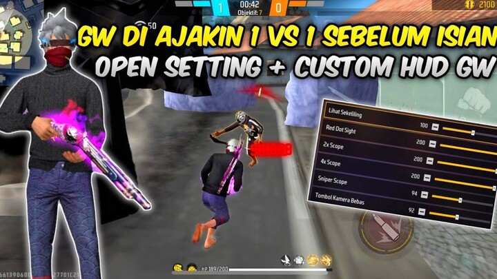 GW DI AJAKIN 1 VS 1 SEBELUM ISIAN OPEN SETTING + CUSTOM HUD ELITE CS