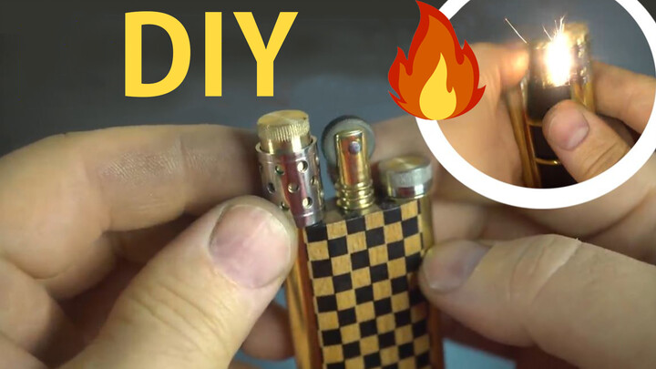 【Craft for Lefties】Hand-made checkered steel lighter