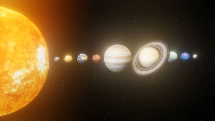 逼真太阳系 3D 模型（含月球和冥王星）8K 贴图