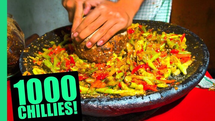 EXTREME Spicy Food Challenge in Jakarta! HUGE 32 Kinds of Sambal and LEVEL 5 Seblak!
