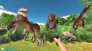 Survive in Grasslands with Dinosaurs. FPS Perspective! Animal Revolt Battle Simulator