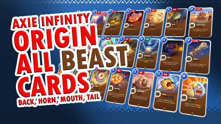 AXIE INFINITY: ORIGIN | ALL BEAST CARDS COMPARISON