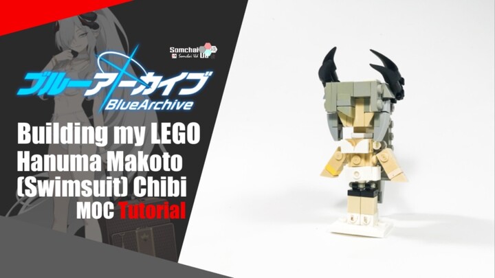 LEGO Blue Archive Hanuma Makoto (Swimsuit) Chibi MOC Tutorial | Somchai Ud