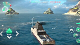 Modern Warships: USS ZUMWALT in latest version 0.45.7 online gameplay