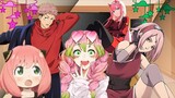 // los personajes de Spyxfamily reaccionan a Sakura,Itadori,Mitsuri y zero two //