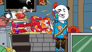 Bald Qiang เชิญ Xiong Daxiong Er มาปิกนิกที่ทะเลสาบ Xiong Er แสดงความแข็งแกร่งของเขาให้ Bald Qiang แ