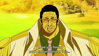 Rayleigh sword fight with Kizaru until "silver head and teeth fall out"