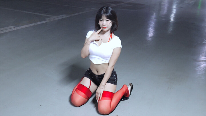 【En En】 fleshy legs red silk stockings up&down Exid-up and down