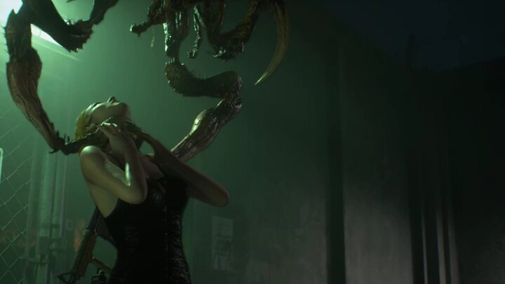 Resident Evil 3 black dress Jill was hugged by a bug