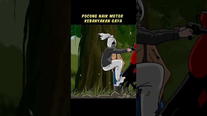 Pocong Kebanyakan Gaya #shorts  #animasi #pocongterlucu