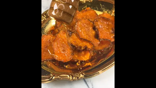 มันฝรั่งหวานเคลือบน้ำผึ้งอบเชย