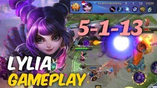 LYLIA GAMEPLAY | FAST JUNGLING AND PURIFY SPELL | MOBILE LEGENDS