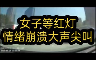 近日女子等左转红灯尖叫事件完整过程