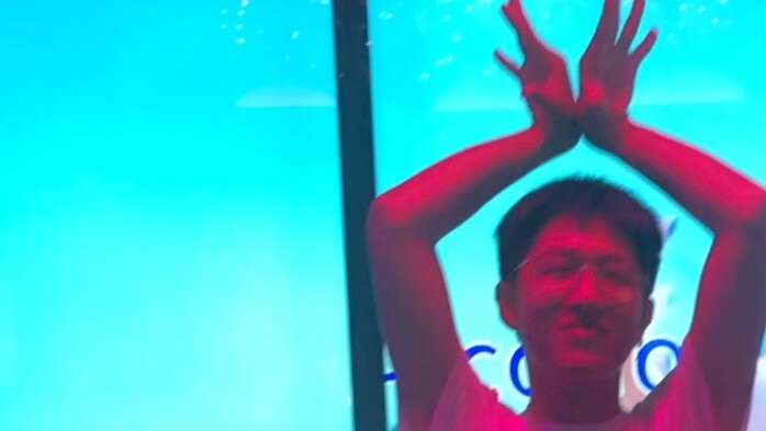 Male Vance dances to Alcohol-Free by Rabbit Gas in KTV